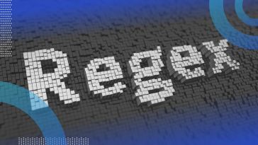 The word "Regex" formed out of cubes.
