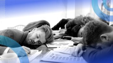 Employees napping at their desks..