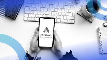 Google Ads logo on a smart phone.