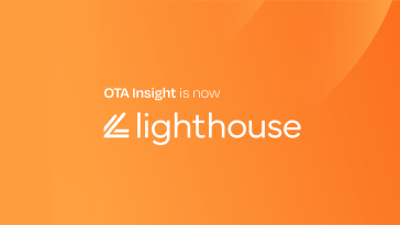 Orange graphic reading “OTA Insight is now Lighthouse”