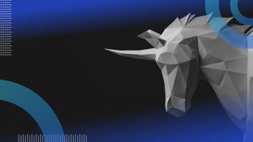 A 3D paper image of a unicorn’s profile.