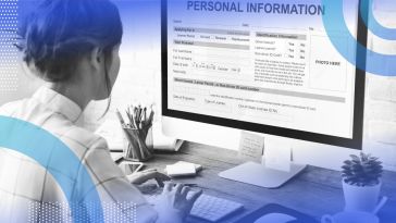 A person viewing a Personal Information page on a website.