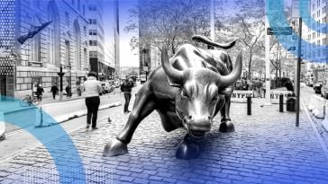 The statue of the bull outside the New York Stock Exchange