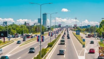 A freeway in serbia. 