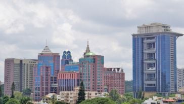 Bengaluru skyline. 