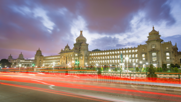 Iconic Vidhana Soudha , Landmark of Bengaluru, Karnataka, India