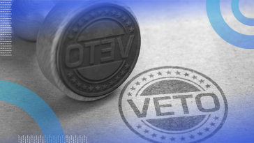 A “veto” stamp on a piece of paper.