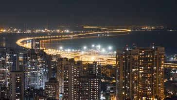 Photo of the Mumbai cityscape at night