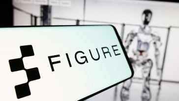 Figure AI’s logo on a screen.