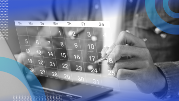 Developer circling a date on a computer calendar