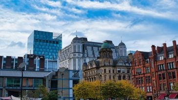  Modern and traditional architecture in Manchester