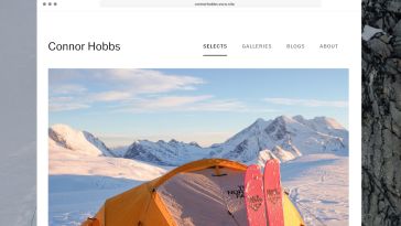 A screenshot of photographer Conner Hobbs’ VSCO Site.