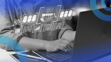 Developer using docker on their laptop