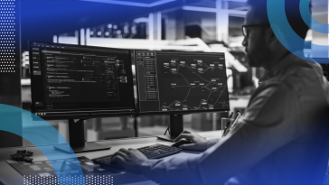 Cybersecurity professional managing data center