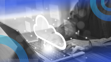 Person accessing cloud on their computer