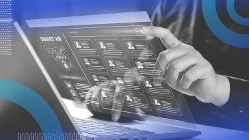 HR manager reviewing applicants in a portal