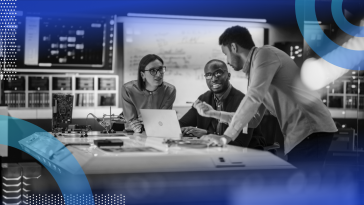 developer team brainstorming AI trends concept