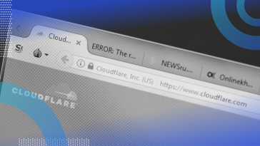 A browser showing the Cloudflare logo