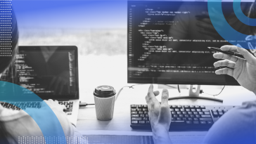 Two developers reviewing an error in code