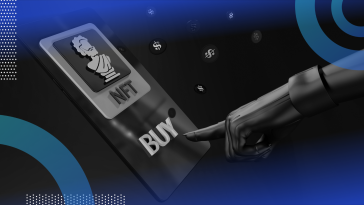 Robot arm purchasing an nft