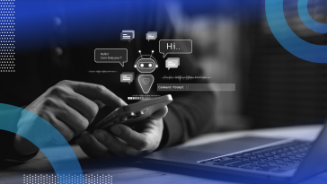 Person using a chatbot on their phone