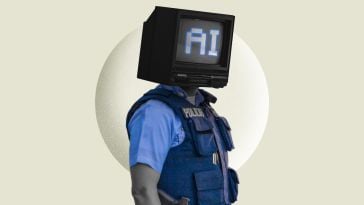 illustration of robot cop