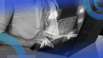 Person accessing their company intranet