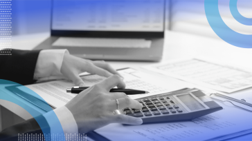 An accountant uses a calculator