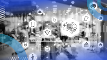 AI integration over a physical shopping space with overlay