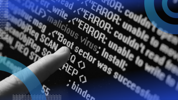 Lines of computer code with malicious viruses