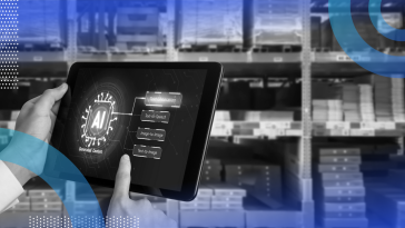 Person using AI on factory floor