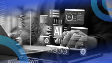 Developer reviewing AI monitoring metrics overlay