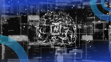 A visual representation of a brain with an AI logo