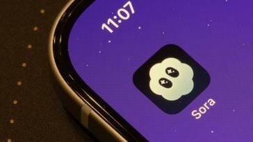 Sora app logo on the smartphone