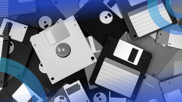 A pile of 3.5 inch floppy disks