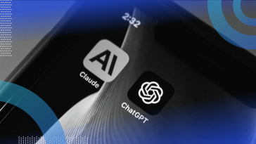 A smartphone screen with the Claude AI and ChatGPT icons