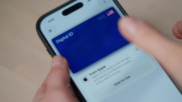 A user accesses their digital ID on an iPhone.