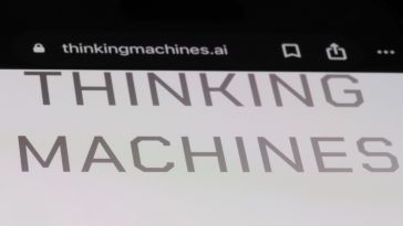 A screenshot of the Thinking Machines website.
