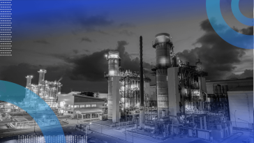 A power plant at night
