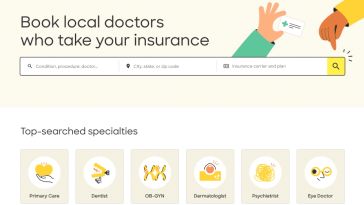 A screenshot of Zocdoc's platform.