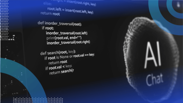 Lines of code with an AI chat interface