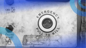 An emergency kill switch on a machine