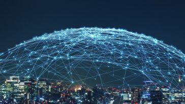 Data depiction over city