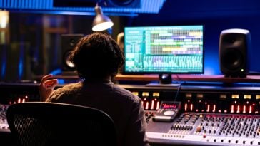 Music recording picutred