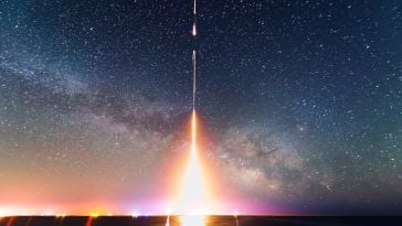 rocket launch pictured