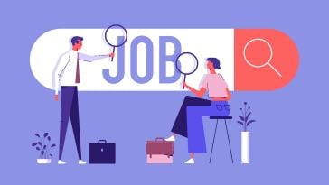 Illustration of a job board
