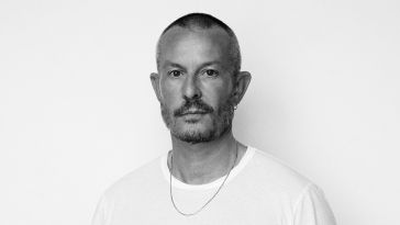 Grayscale photo of Jonathan Saunders.