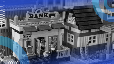 A Lego Old West scene