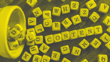 A group of lettered blocks spell "Content"