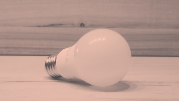 A lightbulb that is not lit up.